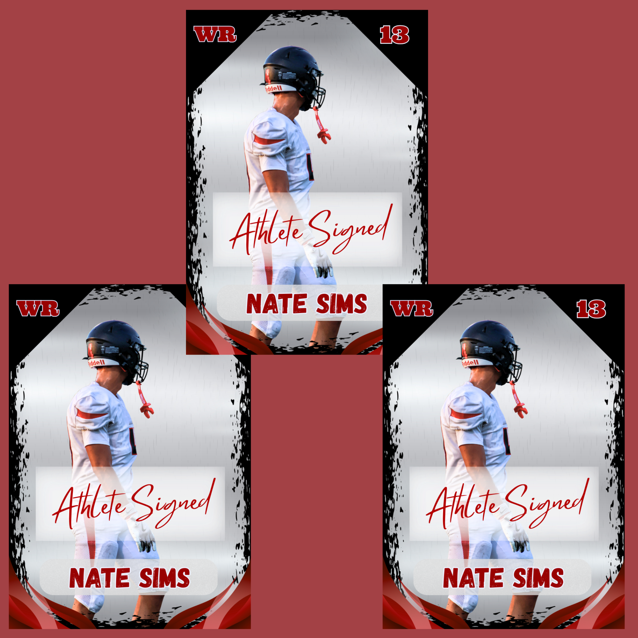 Nate Sims ~ Autograph Edition NIL Trading Card (3-Pack)