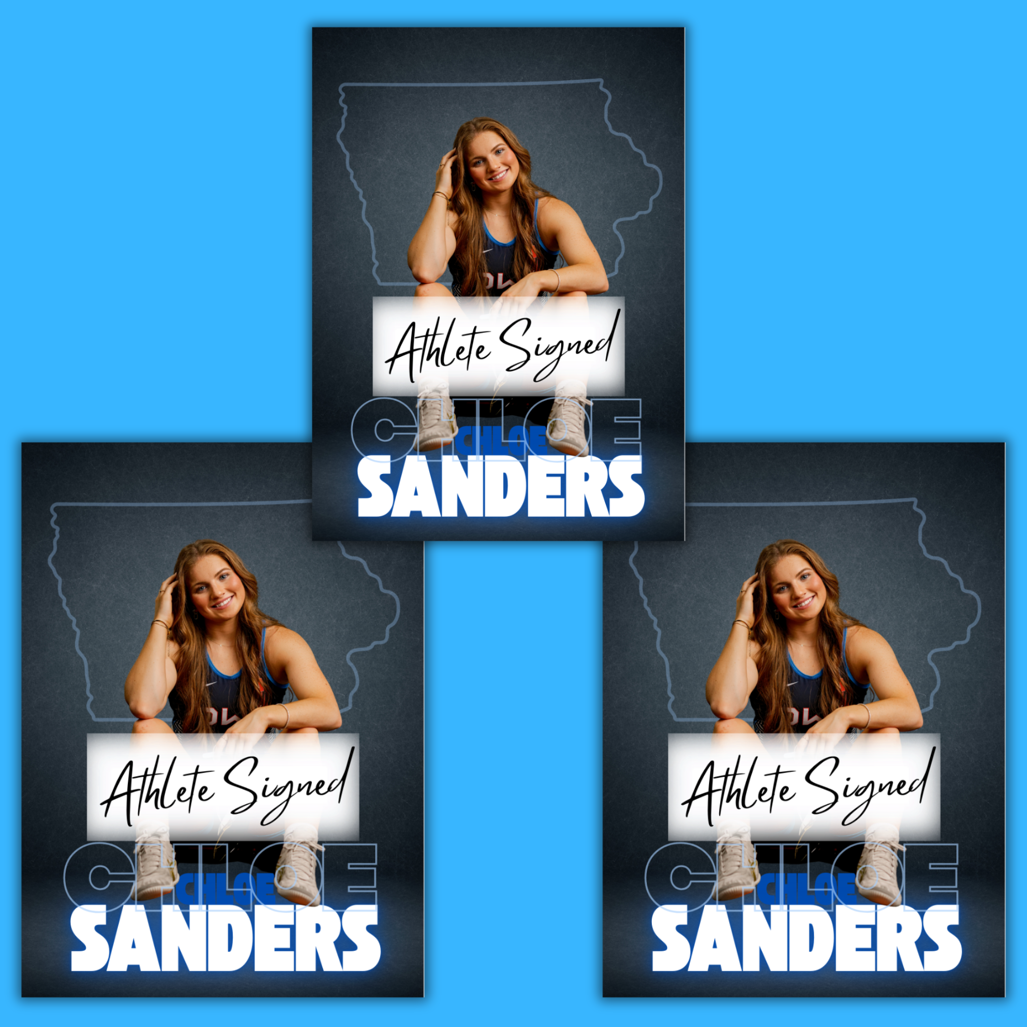 Chloe Sanders ~ Autograph Edition NIL Trading Card (3-Pack)