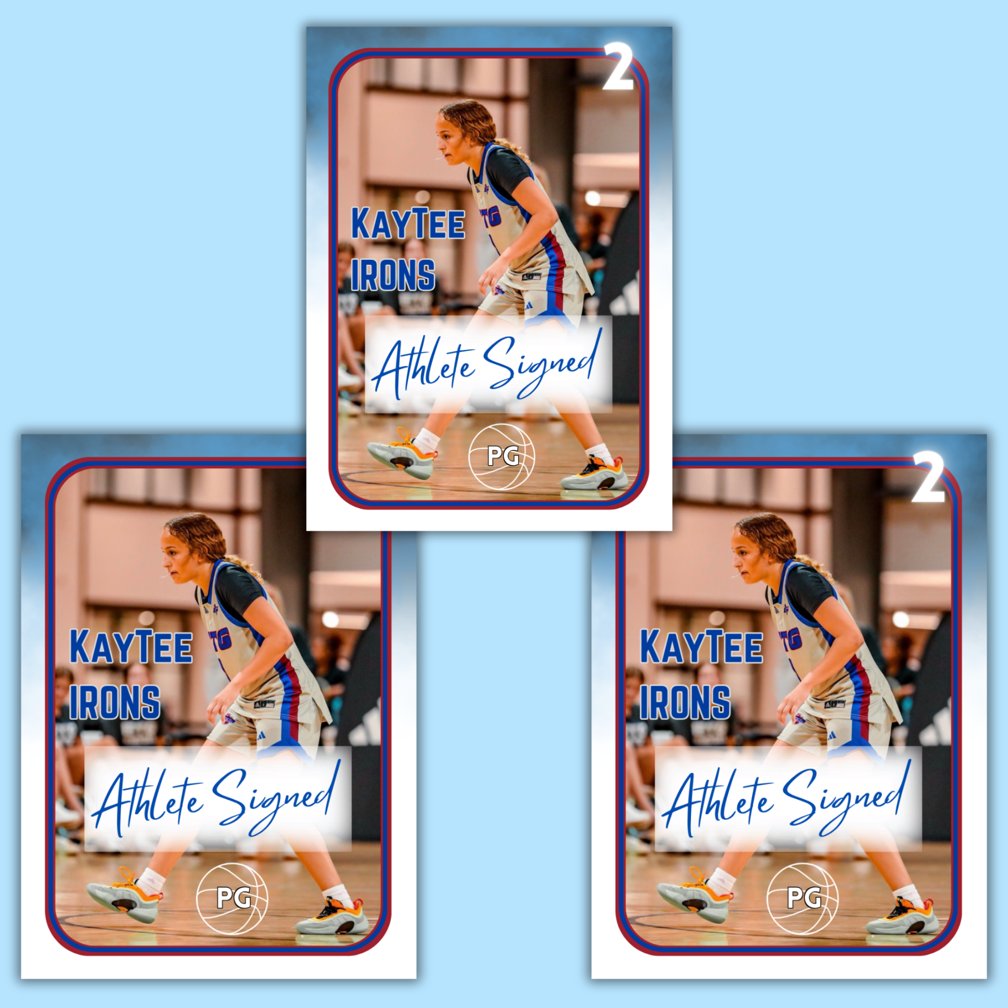KayTee Irons ~ Autograph Edition NIL Trading Card (3-Pack)