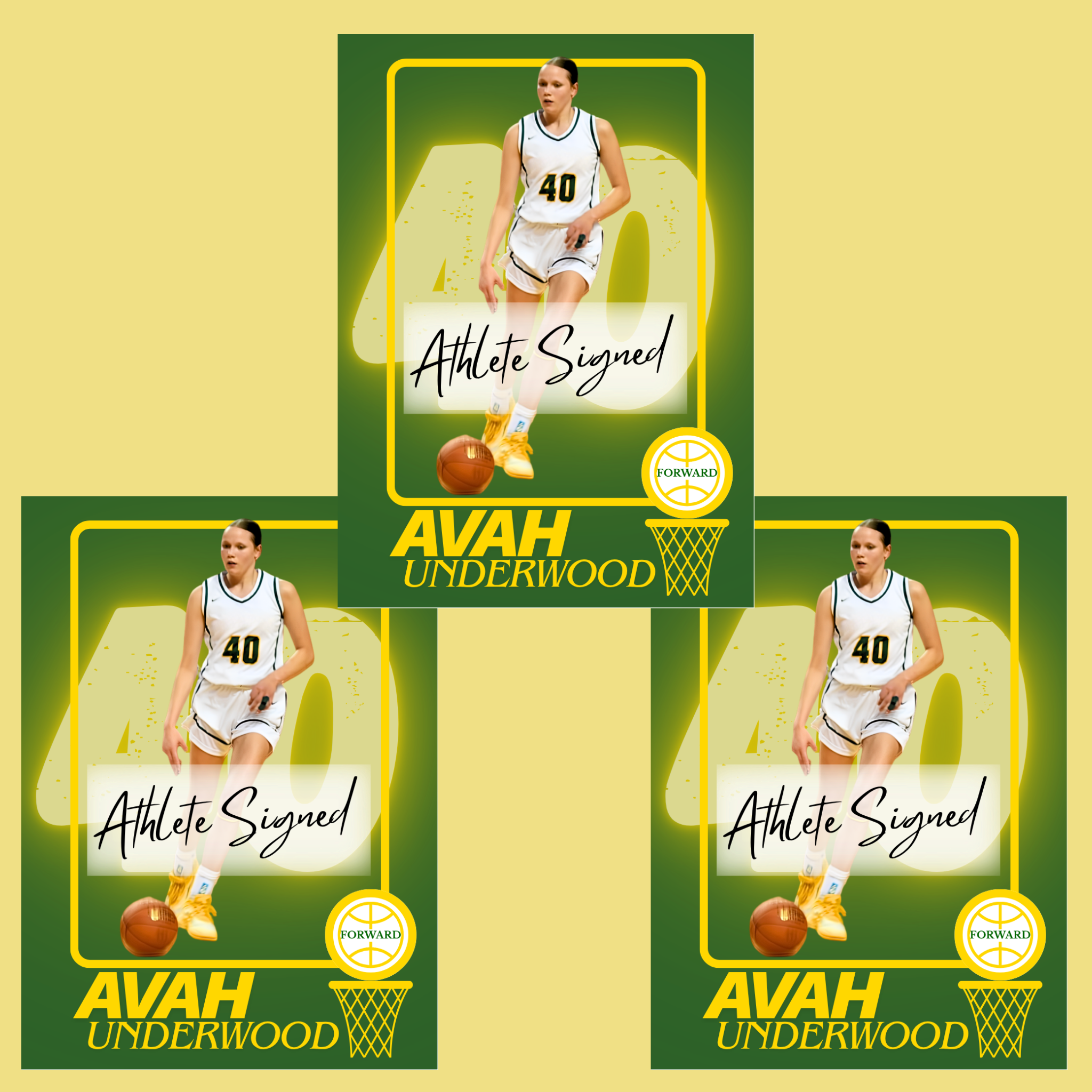 Avah Underwood ~ Autograph Edition NIL Trading Card (3-Pack)
