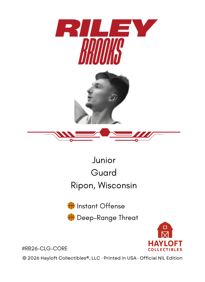 Riley Brooks ~ NIL Debut Trading Card