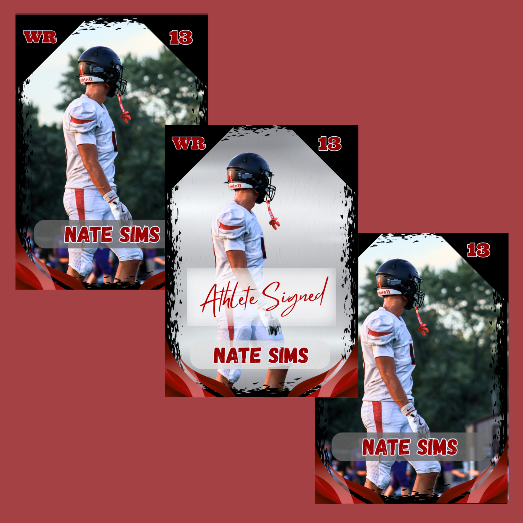 Nate Sims ~ 3-Card NIL Collector’s Bundle