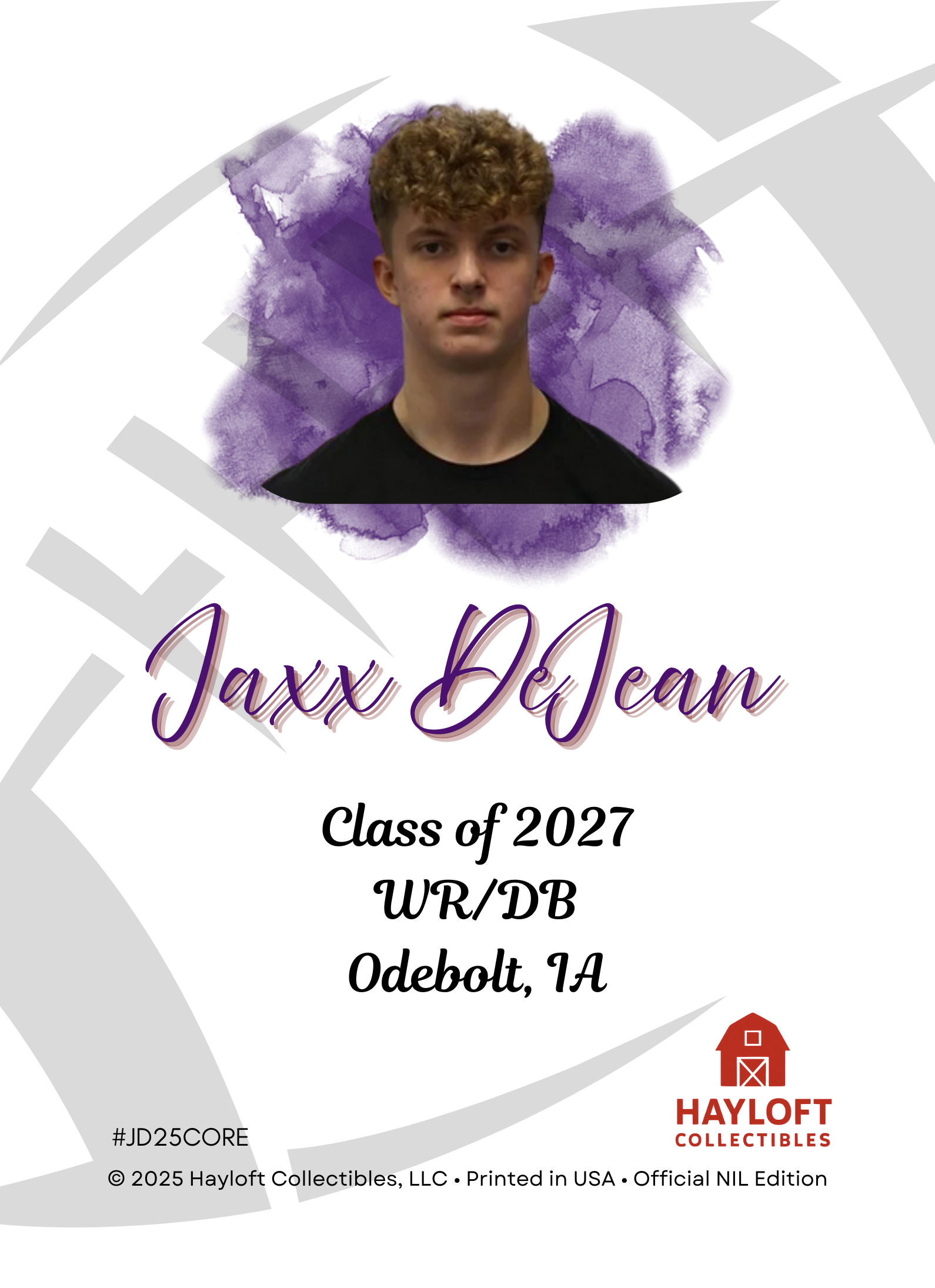 Jaxx DeJean – NIL Debut Trading Card