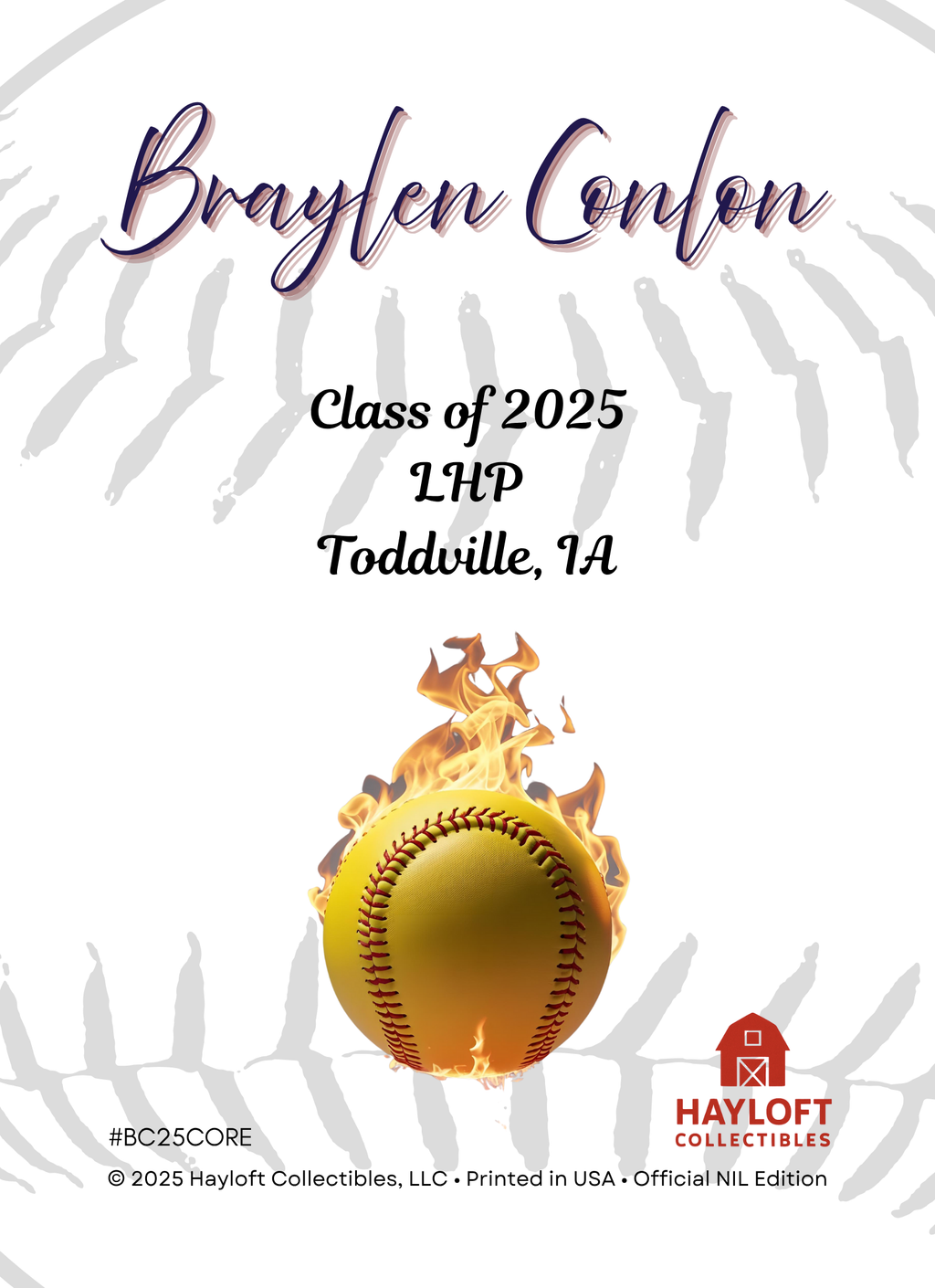 Braylen Conlon – NIL Debut Trading Card