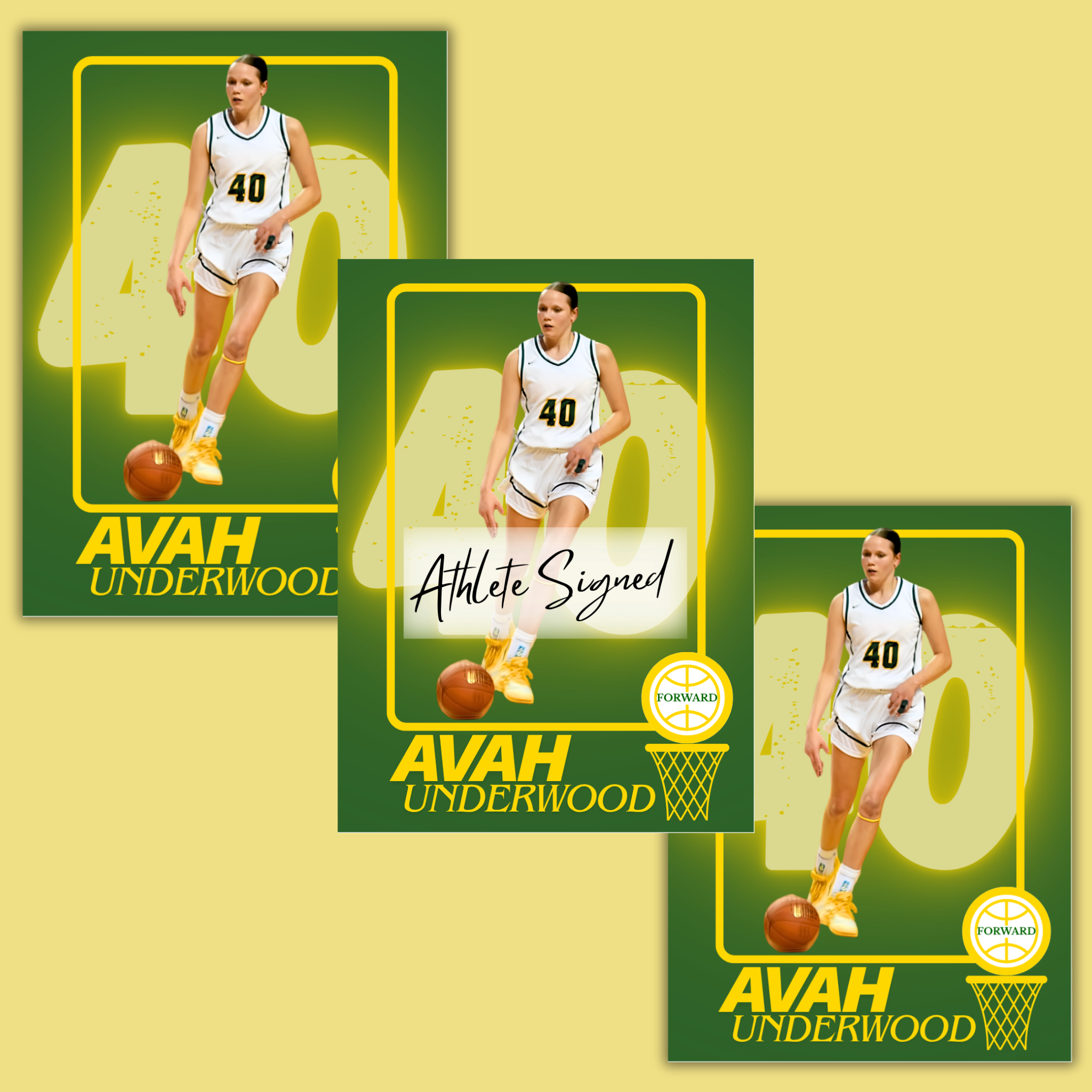Avah Underwood ~ 3-Card NIL Collector’s Bundle