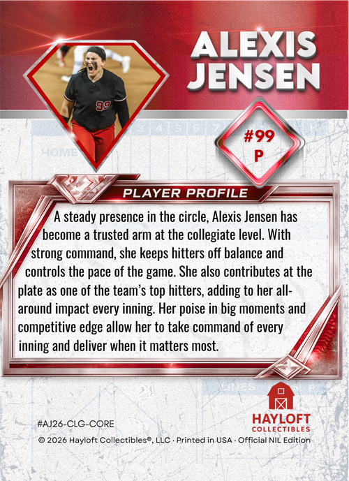 Alexis Jensen ~ NIL Debut Trading Card