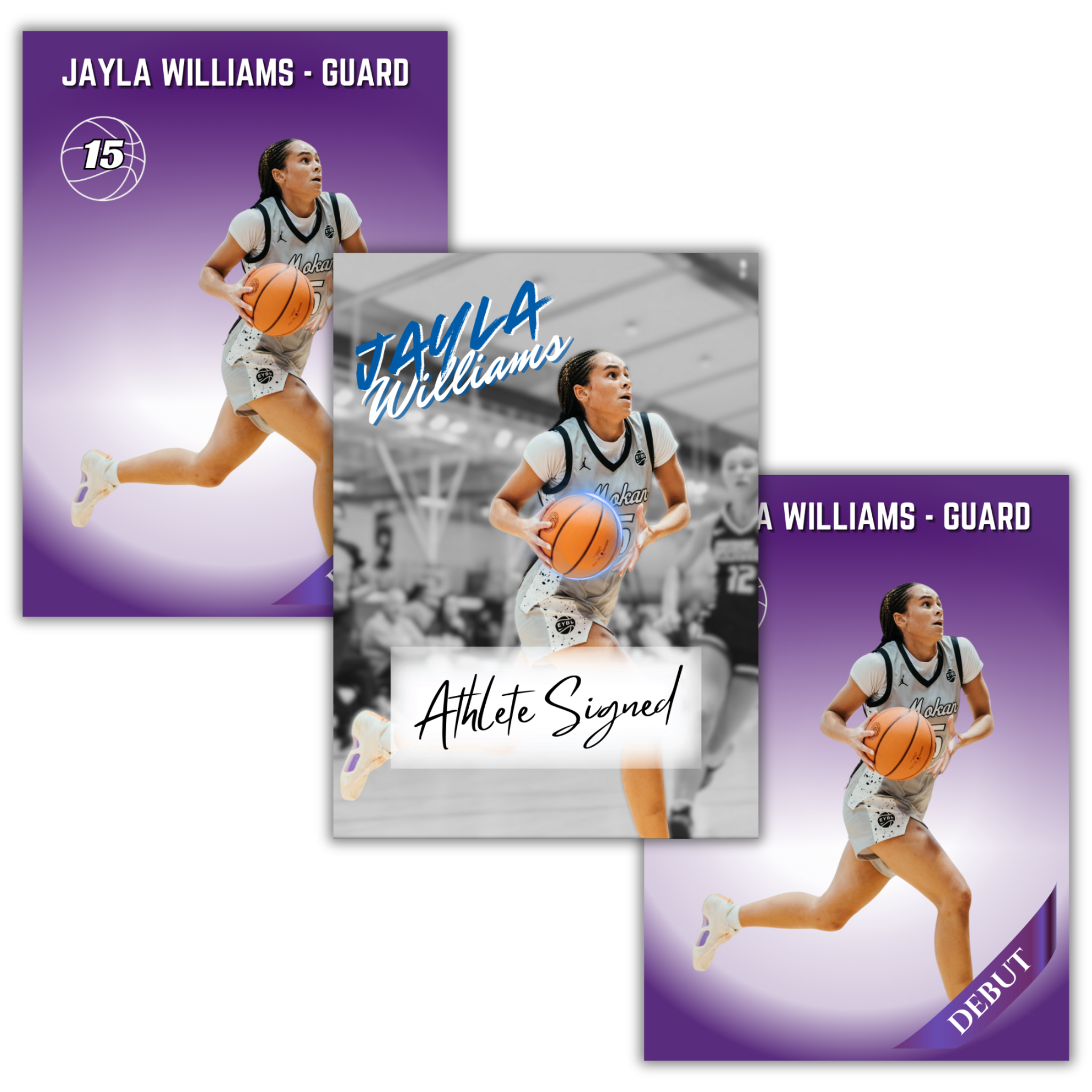 Jayla Williams ~ 3-Card NIL Collector’s Bundle