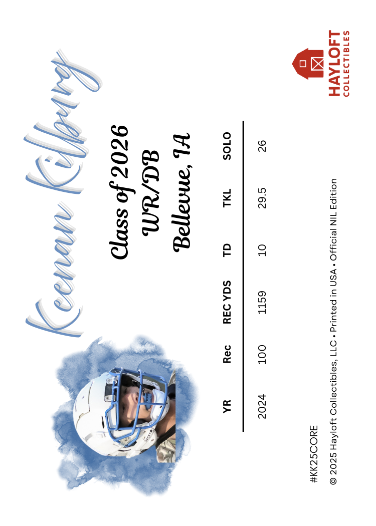 Keenan Kilburg – NIL Debut Trading Card
