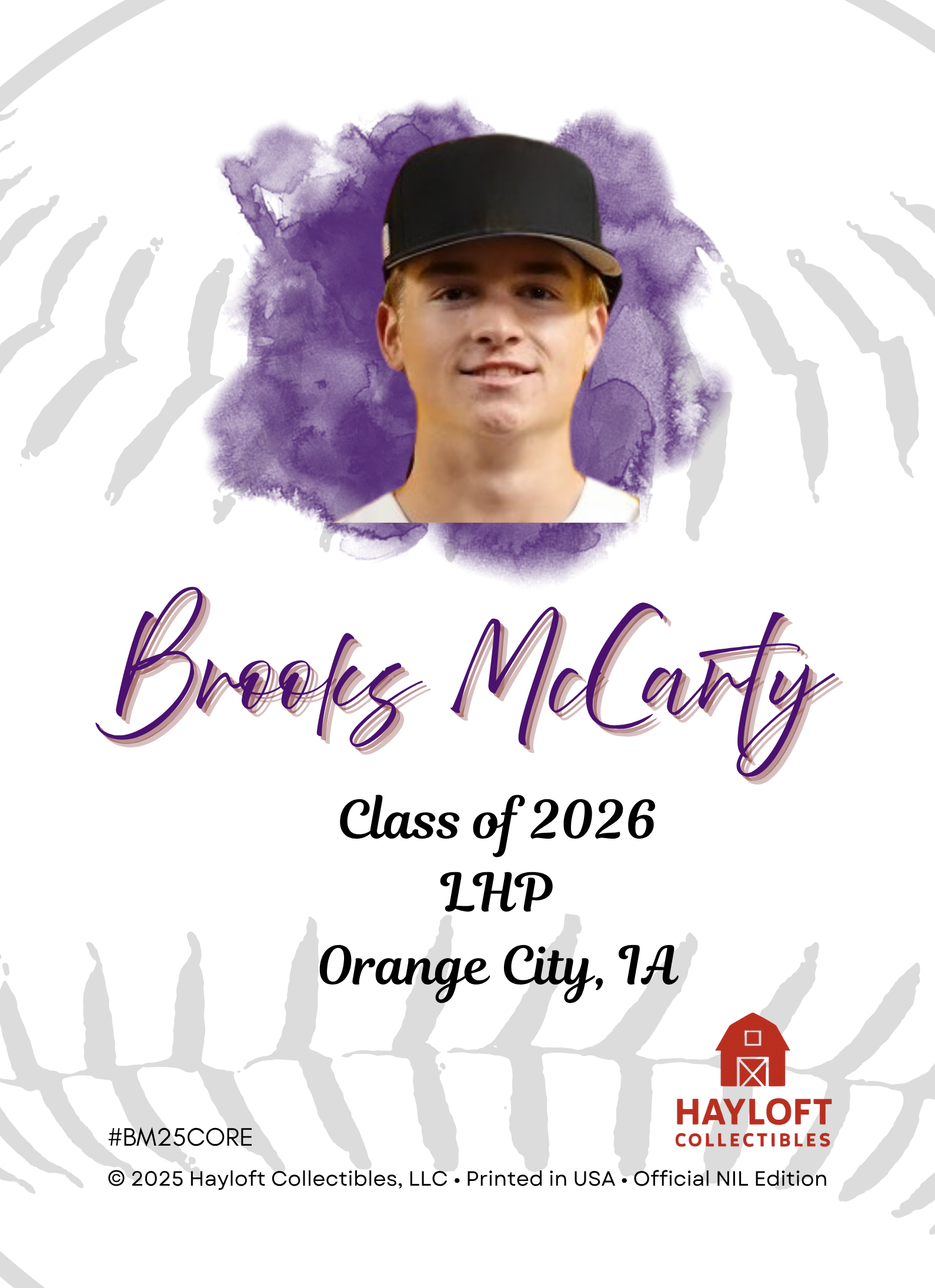 Brooks McCarty – NIL Debut Trading Card