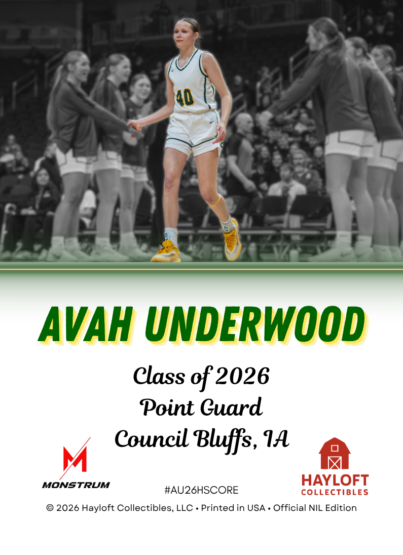 Avah Underwood ~ NIL Debut Trading Card