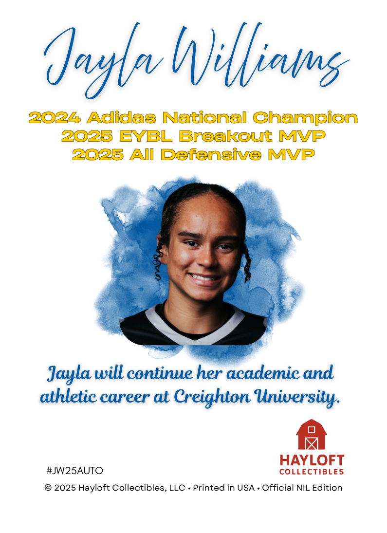 Jayla Williams – NIL Debut Trading Card