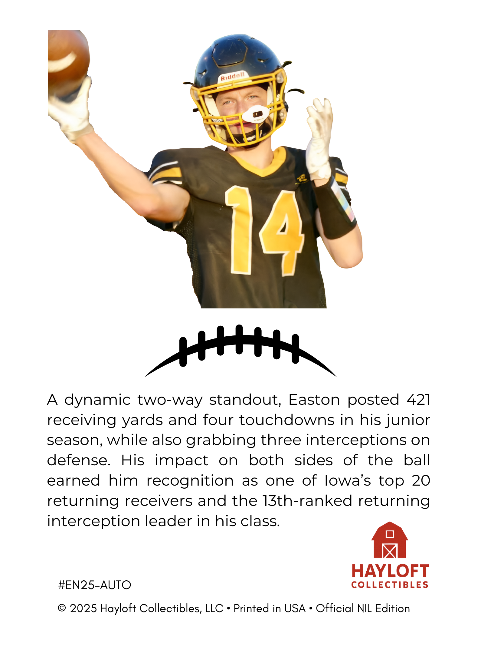 Easton Nissen – Autographed NIL Trading Card