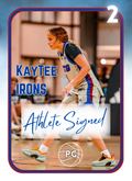KayTee Irons ~ Autographed NIL Trading Card