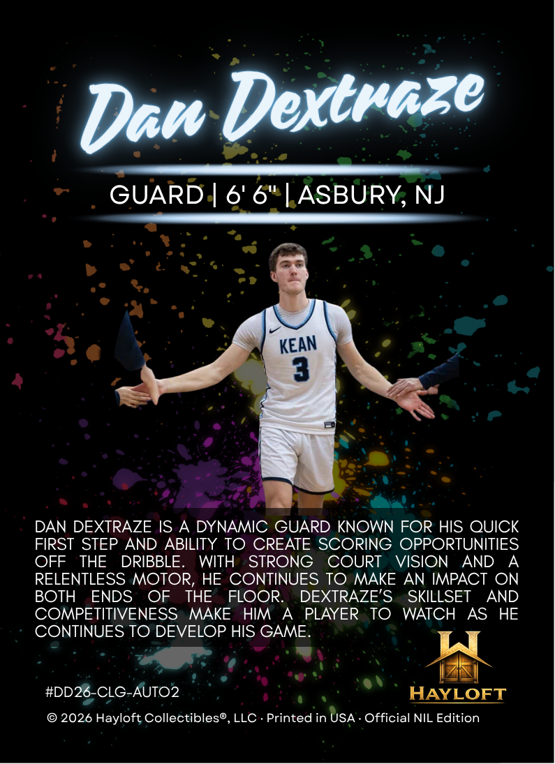 Dan Dextraze ~ Autographed NIL Trading Card